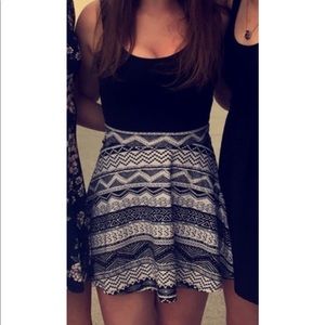 Black and white mini dress